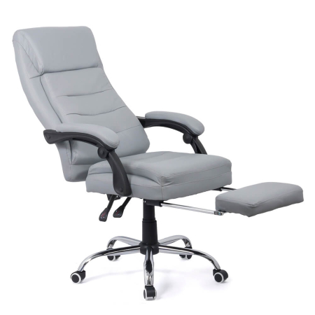 Scaun directorial Vega 110, gri, piele ecologica [1]