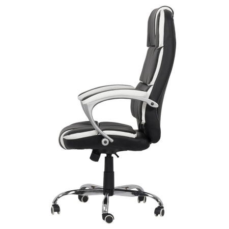 Scaun directorial Vega 119, negru, piele ecologica [2]