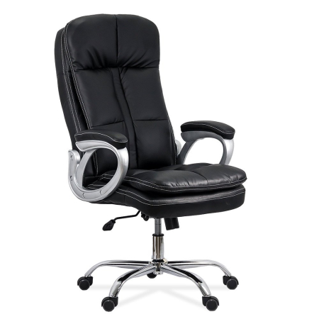 Scaune de birou - Scaun directorial Vega 122, negru, piele ecologica