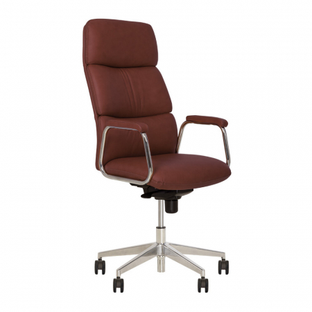 Set 2 scaune directoriale VEGAS, Bordo, piele ecologica [1]