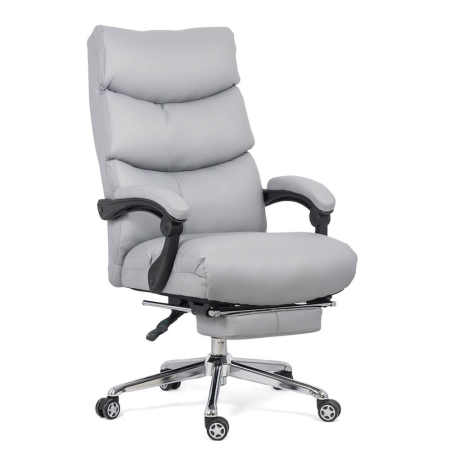 Scaune de birou - Scaun directorial Zenith 108, gri, piele ecologica