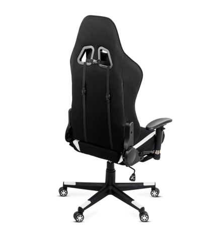 Scaun gaming PHANTOM, cotiere reglabile, suport lombar, Piele ecologica, Alb [9]