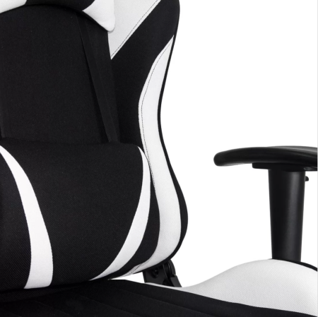 Scaun gaming PHANTOM, cotiere reglabile, suport lombar, Piele ecologica, Alb [4]