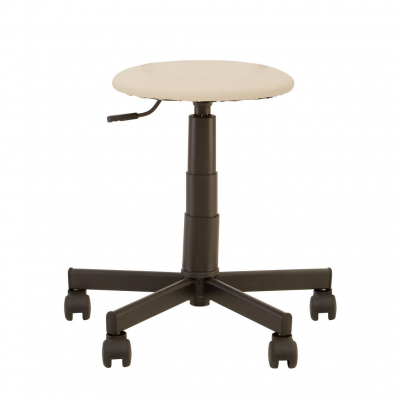 Scaune de birou - Scaun laborator PRACTIC LAB GTS, Crem piele ecologica