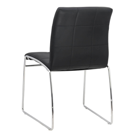 Scaun vizitator Aspen, negru, piele ecologica [1]