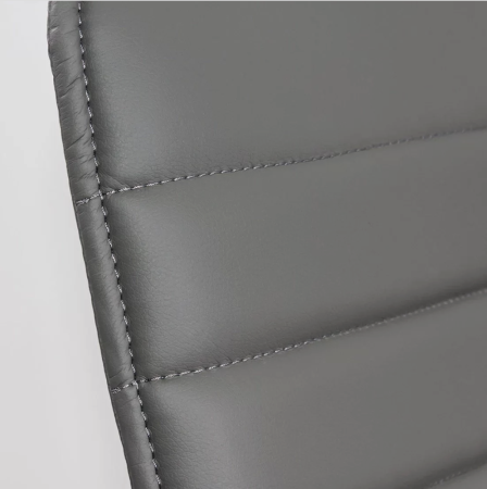 Scaun vizitator ELEGANCE, cadru cromat, piele ecologica, Gri [5]