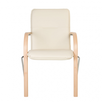 Scaun vizitator FANCY, Crem piele ecologica [1]