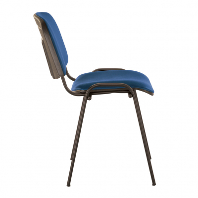 Scaun vizitator GOA BLACK, Albastru piele ecologica [2]