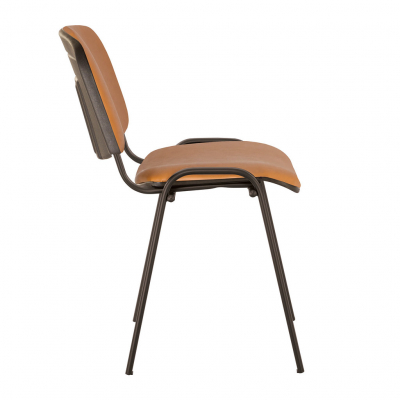 Scaun vizitator GOA BLACK, Aramiu piele ecologica [2]