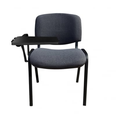 Scaune de vizitator - Scaun vizitator GOA BLACK cu masuta, Gri inchis stofa cagliari