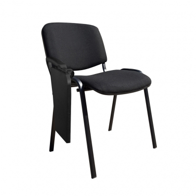 Scaune de vizitator - Scaun vizitator GOA BLACK cu masuta, Negru stofa cagliari