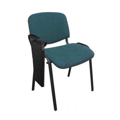 Scaun vizitator GOA BLACK cu masuta, Negru-verde stofa cagliari [1]
