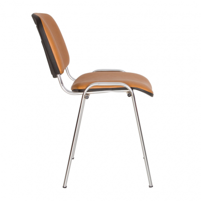 Scaun vizitator GOA CHROME, Aramiu piele ecologica [2]