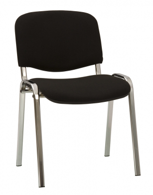 Scaune de vizitator - Scaun vizitator GOA CHROME, Negru stofa cagliari