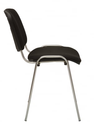 Scaun vizitator GOA CHROME, Negru stofa cagliari [2]