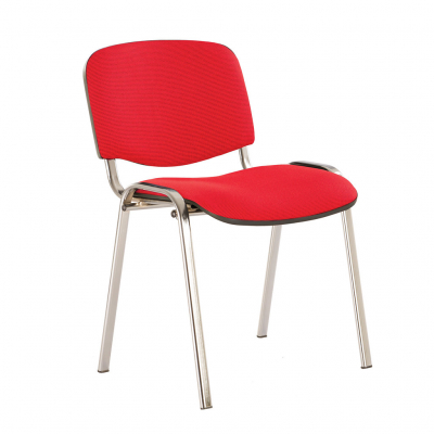 Scaune de vizitator - Scaun vizitator GOA CHROME, Rosu stofa cagliari