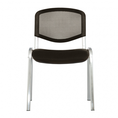 Scaun vizitator GOA NET CHROME, Negru stofa cagliari [1]