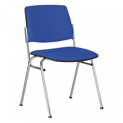 Scaune de vizitator - Scaun vizitator LAZARO CHROME, Safir stofa fiji