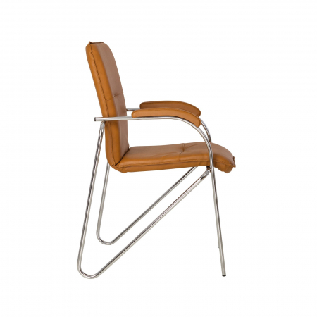 Scaun vizitator MULLER Soft, Aramiu piele ecologica [2]