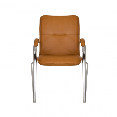 Scaun vizitator MULLER Soft, Aramiu piele ecologica [1]
