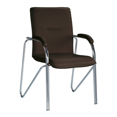 Scaune de vizitator - Scaun vizitator MULLER Soft, Wenge piele ecologica