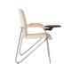 Scaun vizitator MULLER Wood cu masuta rabatabila, Crem piele ecologica [1]