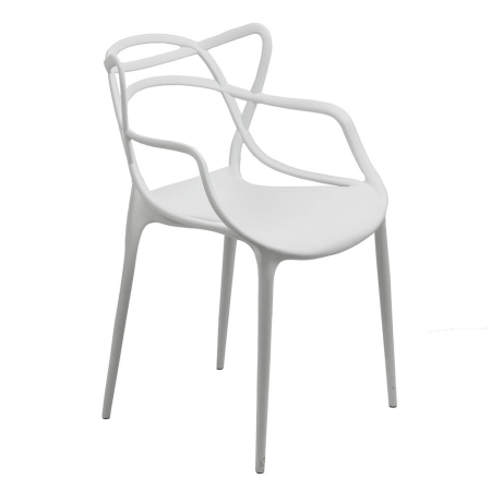 Scaune de bucatarie - Scaun vizitator Sevilla, alb, plastic