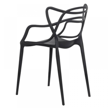 Scaun vizitator Sevilla, negru, plastic [1]