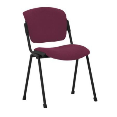 Scaune de vizitator - Scaun vizitator VANNI Black, Bordo stofa cagliari