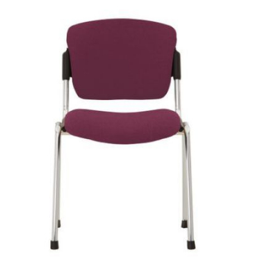 Scaun vizitator VANNI Chrome, Bordo stofa cagliari [3]