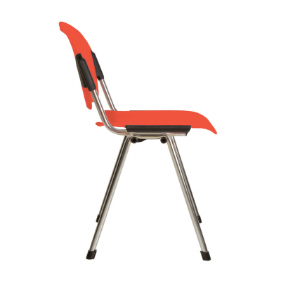 Scaun vizitator VANNI Chrome Plast, Rosu [2]
