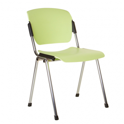 Scaune de vizitator - Scaun vizitator VANNI Chrome Plast, Verde deschis