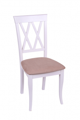 Set 2 scaune Milano, Lemn, White/Misty Beige [1]