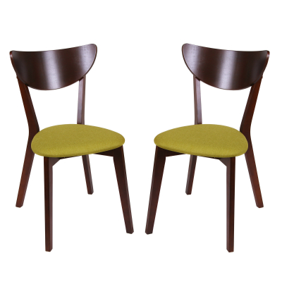 Set 2 scaune NEO, Lemn, Nut/Savannah olive [0]