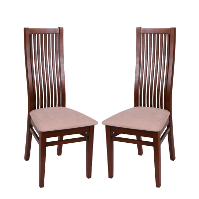 Set 2 scaune Puerto, Lemn, Nut/Misty beige [0]