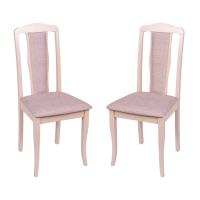 Scaune de bucătărie - Set 2 scaune  San Marino, Lemn, Beige/Regent plain 03