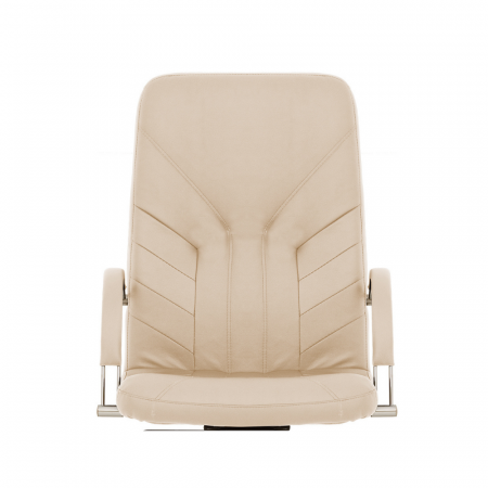 Scaun directorial MAVIS STEEL CHROME, piele ecologica, Crem [3]
