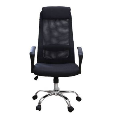 Scaun de birou ergonomic HERTZ, mesh/textil, negru [1]