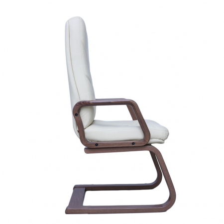 Scaun conferinta MAVIS EXTRA CF, Crem, piele ecologica [1]