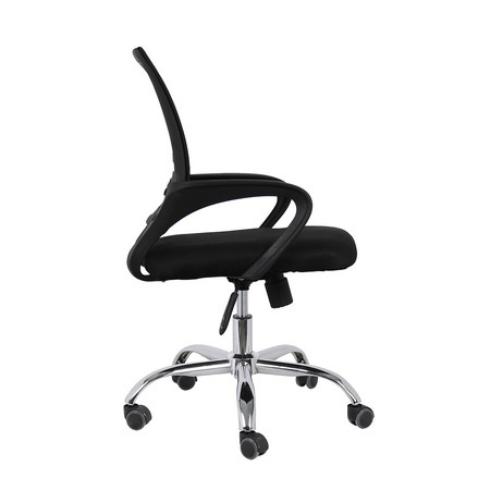 Scaun de birou SANTORINI, mesh, baza cromata, negru [1]