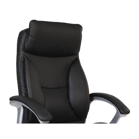 Scaun directorial KAVIS, piele naturala, Negru [3]