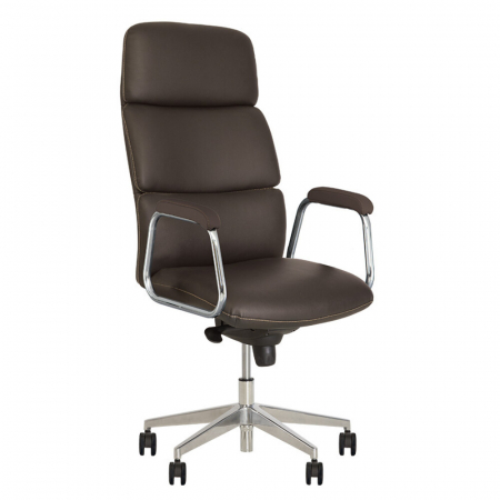 Set 2 scaune directoriale VEGAS, Brun inchis, piele ecologica [1]