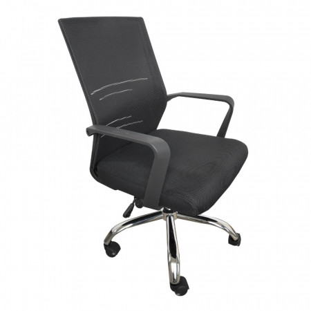 Scaune de birou - Scaun de birou ergonomic MAKI, Mesh, Negru