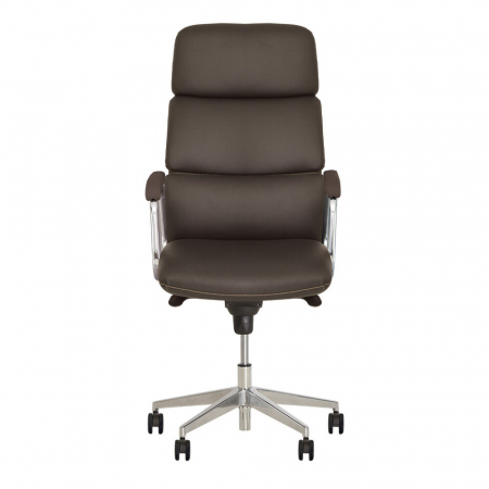 Set 2 scaune directoriale VEGAS, Brun inchis, piele ecologica [3]