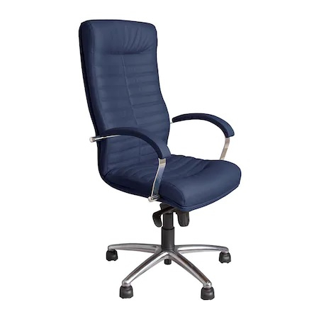 Scaune de birou - Scaun directorial SENNA, mecanism Multiblock piele ecologica, Albastru