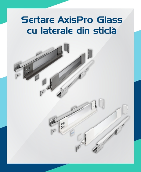 Sertare AxisPro Glass cu laterale din sticla