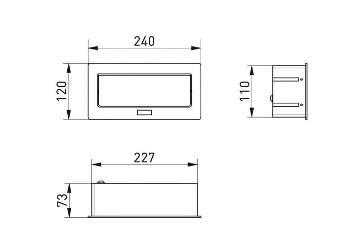 Măsoară laturile prizei (lungime și lățime)