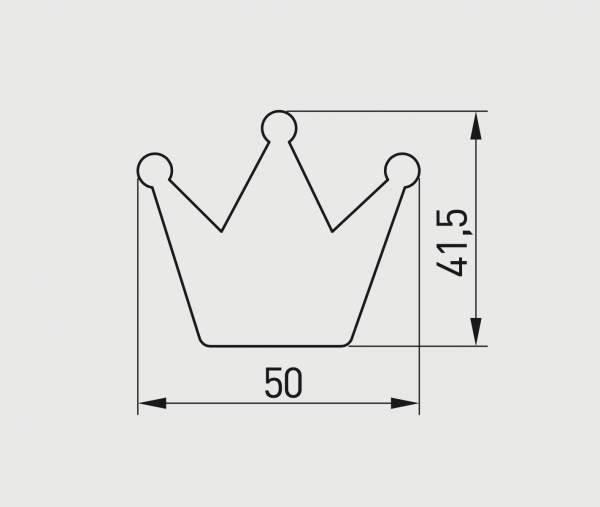 Buton mobila copii CROWN 50x41 mm, roz [2]