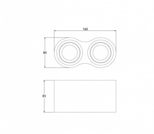 Spot AVEIRO DUO, negru, bec GU10 max. 2x20W [3]
