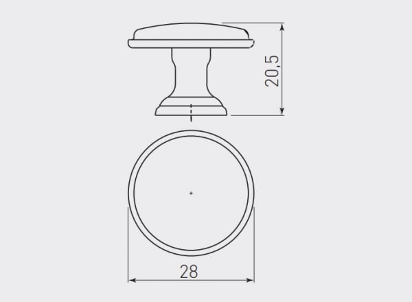 Buton mobila Cento D28 mm, negru mat [2]
